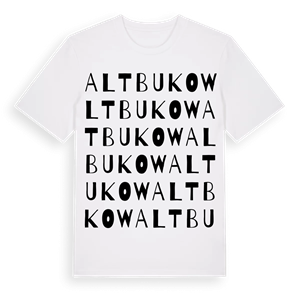 Alt Bukow ordlek t-shirt – ekologisk bomull t-shirt från Pinshirt