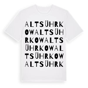 Alt Sührkow ordlek t-shirt – ekologisk bomull t-shirt från Pinshirt