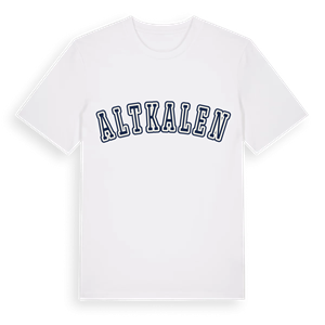 Altkalen college t-shirt – ekologisk bomull t-shirt från Pinshirt