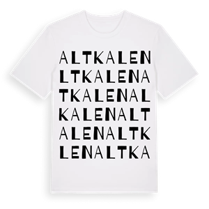 Altkalen ordlek t-shirt – ekologisk bomull t-shirt från Pinshirt