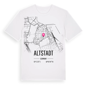 Altstadt karta t-shirt – ekologisk bomull t-shirt från Pinshirt