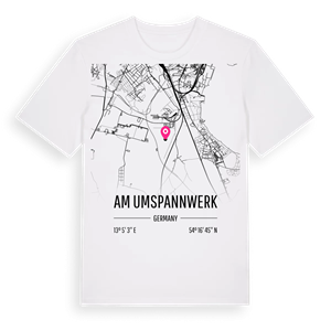 Am Umspannwerk karta t-shirt – ekologisk bomull t-shirt från Pinshirt