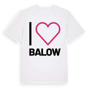 Jag älskar Balow t-shirt stort tryck – ekologisk bomull t-shirt från Pinshirt