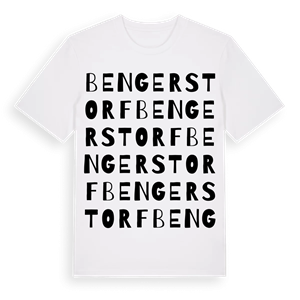 Bengerstorf ordlek t-shirt – ekologisk bomull t-shirt från Pinshirt