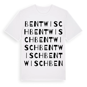 Bentwisch ordlek t-shirt – ekologisk bomull t-shirt från Pinshirt