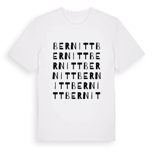 Bernitt ordlek t-shirt – ekologisk bomull t-shirt från Pinshirt