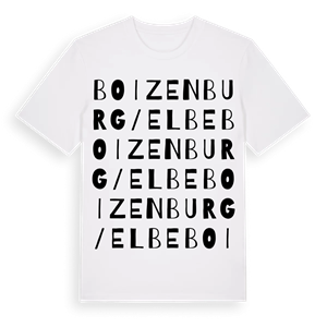 Boizenburg/Elbe ordlek t-shirt – ekologisk bomull t-shirt från Pinshirt