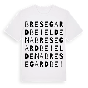 Bresegard bei Eldena ordlek t-shirt – ekologisk bomull t-shirt från Pinshirt