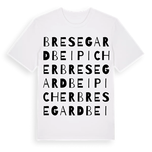 Bresegard bei Picher ordlek t-shirt – ekologisk bomull t-shirt från Pinshirt