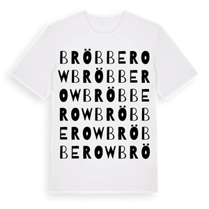 Bröbberow ordlek t-shirt – ekologisk bomull t-shirt från Pinshirt