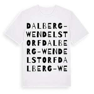 Dalberg-Wendelstorf ordlek t-shirt – ekologisk bomull t-shirt från Pinshirt