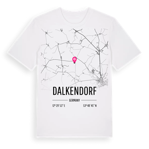 Dalkendorf karta t-shirt – ekologisk bomull t-shirt från Pinshirt