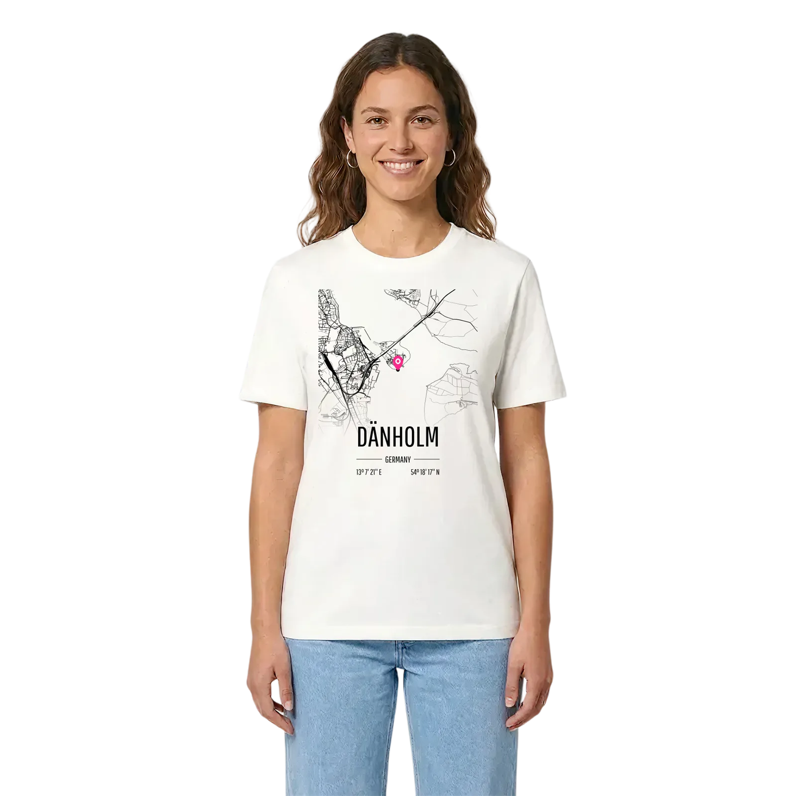 Dänholm karta t-shirt – White, i miljö
