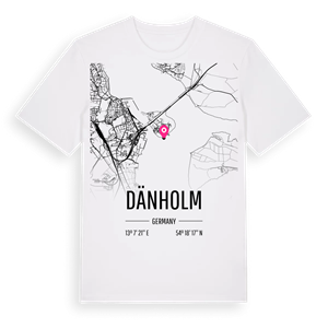 Dänholm karta t-shirt – ekologisk bomull t-shirt från Pinshirt