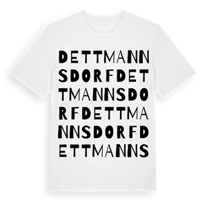 Dettmannsdorf ordlek t-shirt – ekologisk bomull t-shirt från Pinshirt