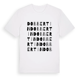 Dobbertin ordlek t-shirt – ekologisk bomull t-shirt från Pinshirt
