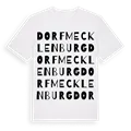 Dorf Mecklenburg ordlek t-shirt