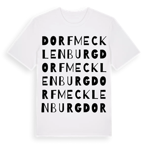 Dorf Mecklenburg ordlek t-shirt – ekologisk bomull t-shirt från Pinshirt