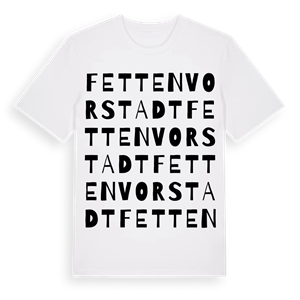 Fettenvorstadt ordlek t-shirt – ekologisk bomull t-shirt från Pinshirt