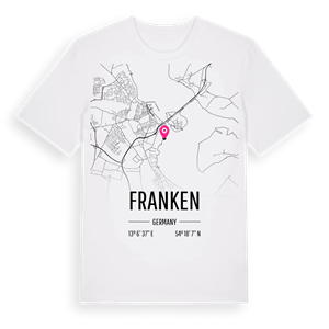 Franken karta t-shirt – ekologisk bomull t-shirt från Pinshirt