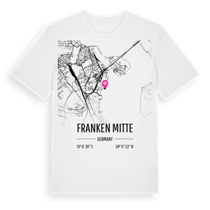 Franken Mitte karta t-shirt – ekologisk bomull t-shirt från Pinshirt