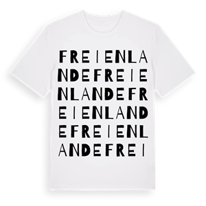 Freienlande ordlek t-shirt – ekologisk bomull t-shirt från Pinshirt