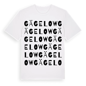 Gägelow ordlek t-shirt – ekologisk bomull t-shirt från Pinshirt