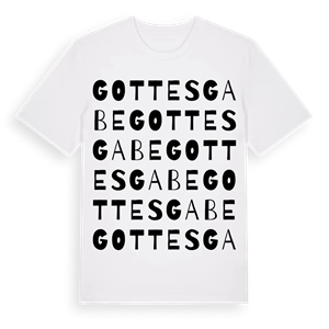 Gottesgabe ordlek t-shirt – ekologisk bomull t-shirt från Pinshirt