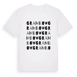Grambow ordlek t-shirt – ekologisk bomull t-shirt från Pinshirt