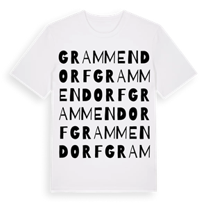 Grammendorf ordlek t-shirt – ekologisk bomull t-shirt från Pinshirt