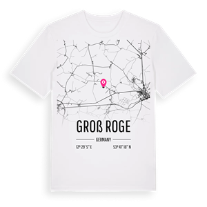 Groß Roge karta t-shirt – ekologisk bomull t-shirt från Pinshirt