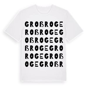 Groß Roge ordlek t-shirt – ekologisk bomull t-shirt från Pinshirt