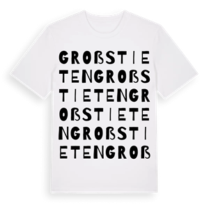 Groß Stieten ordlek t-shirt – ekologisk bomull t-shirt från Pinshirt