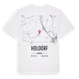 Holdorf karta t-shirt – ekologisk bomull t-shirt från Pinshirt