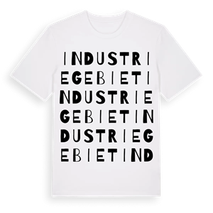 Industriegebiet ordlek t-shirt – ekologisk bomull t-shirt från Pinshirt