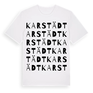 Karstädt ordlek t-shirt – ekologisk bomull t-shirt från Pinshirt