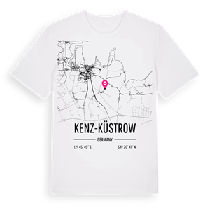 Kenz-Küstrow karta t-shirt – ekologisk bomull t-shirt från Pinshirt