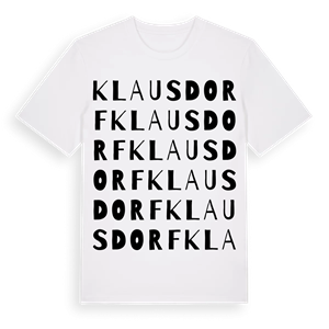 Klausdorf ordlek t-shirt – ekologisk bomull t-shirt från Pinshirt