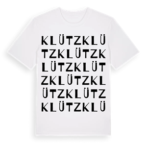 Klütz ordlek t-shirt – ekologisk bomull t-shirt från Pinshirt