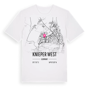 Knieper West karta t-shirt – ekologisk bomull t-shirt från Pinshirt