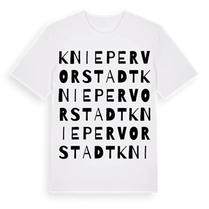 Kniepervorstadt ordlek t-shirt – ekologisk bomull t-shirt från Pinshirt