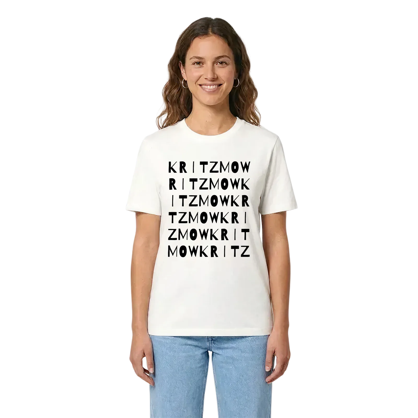 Kritzmow ordlek t-shirt – White, i miljö