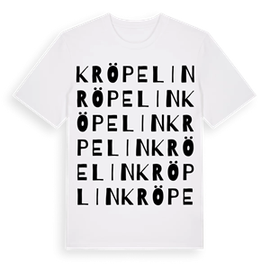 Kröpelin ordlek t-shirt – ekologisk bomull t-shirt från Pinshirt