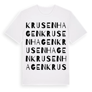 Krusenhagen ordlek t-shirt – ekologisk bomull t-shirt från Pinshirt