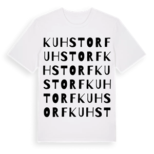 Kuhstorf ordlek t-shirt – ekologisk bomull t-shirt från Pinshirt