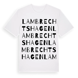 Lambrechtshagen ordlek t-shirt – ekologisk bomull t-shirt från Pinshirt