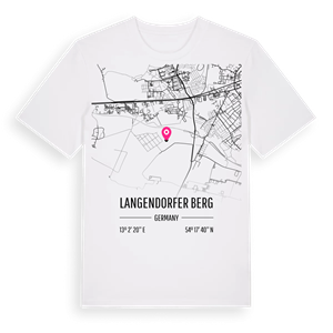 Langendorfer Berg karta t-shirt – ekologisk bomull t-shirt från Pinshirt