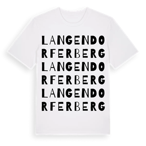 Langendorfer Berg ordlek t-shirt – ekologisk bomull t-shirt från Pinshirt
