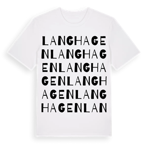 Langhagen ordlek t-shirt – ekologisk bomull t-shirt från Pinshirt