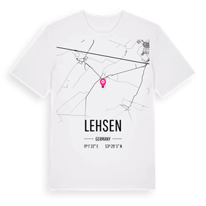 Lehsen karta t-shirt – ekologisk bomull t-shirt från Pinshirt